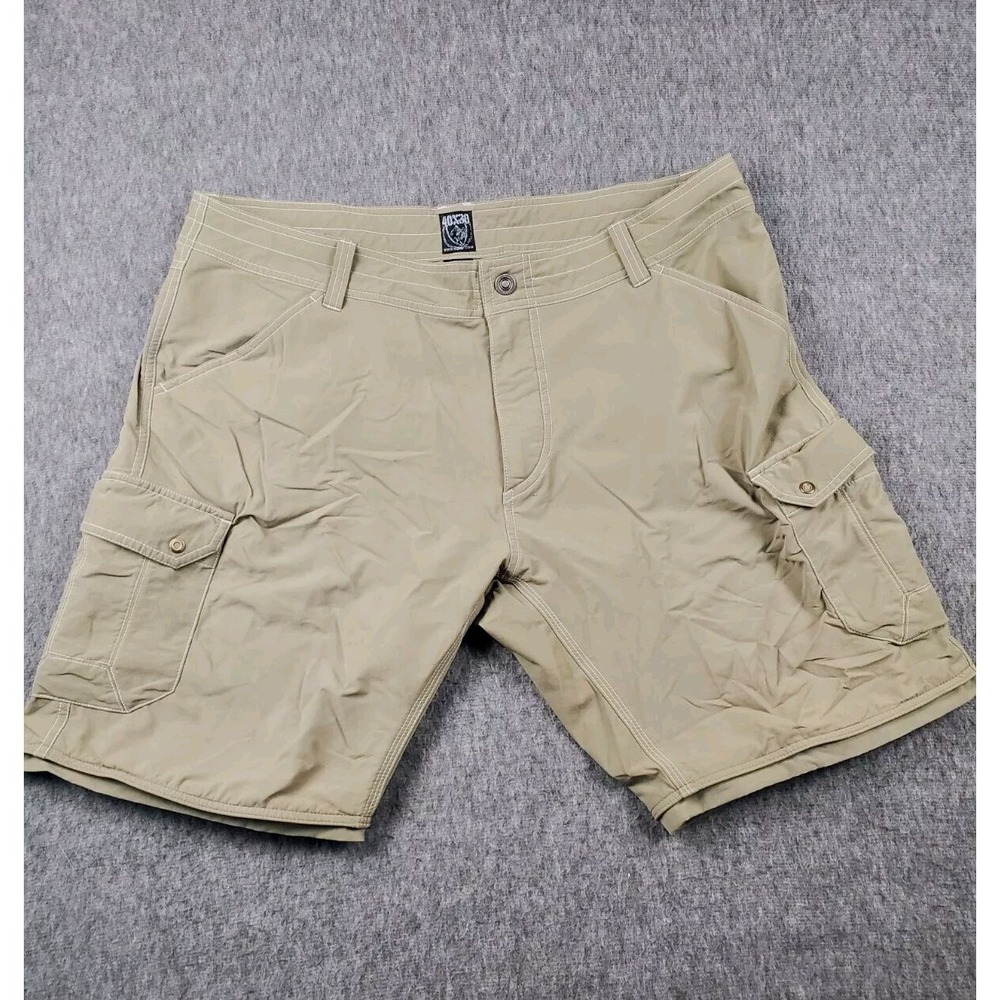 Kuhl Renegade Shorts‎ Mens 40 Brown Cargo Hiking Stretch Convertible Shorts Only